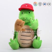 ICTI audité jouets en peluche manufacture peluche peluche molle tortue jouet avec capuchon rouge